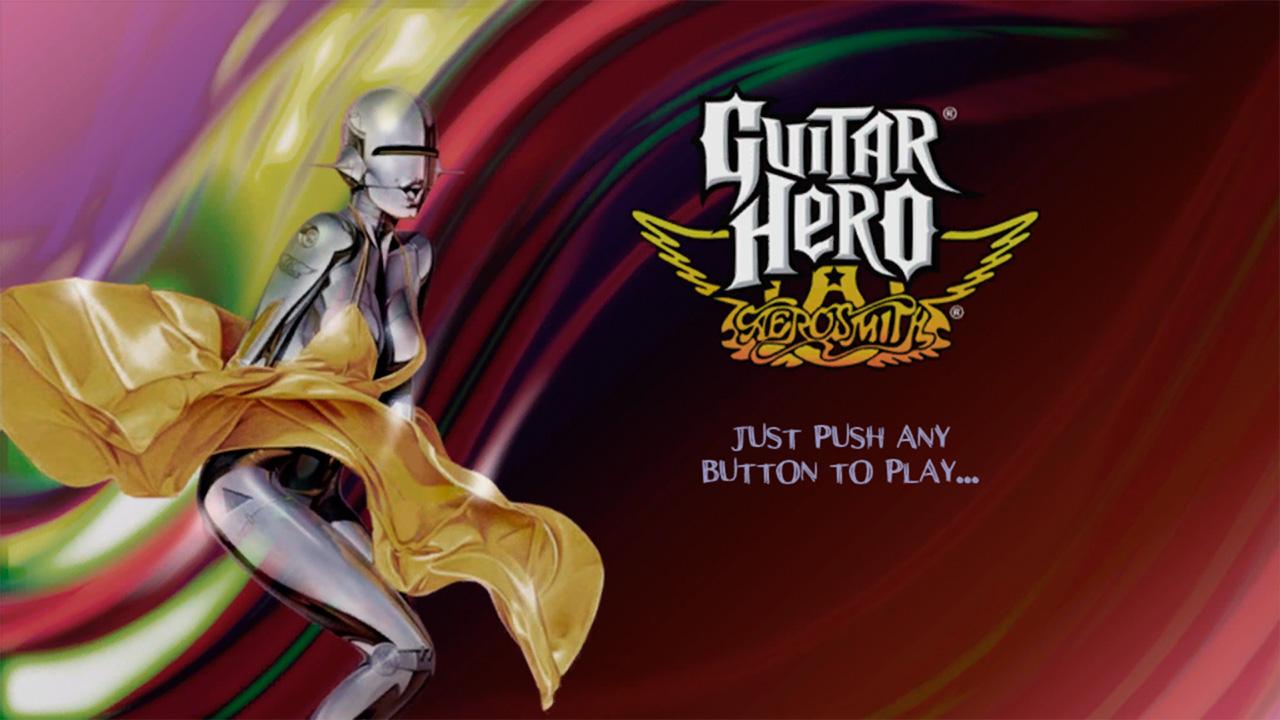 Guitar Hero Aerosmith title screen for Xbox 360